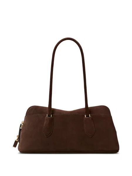 Geantă Tory Burch din piele de căprioară maro