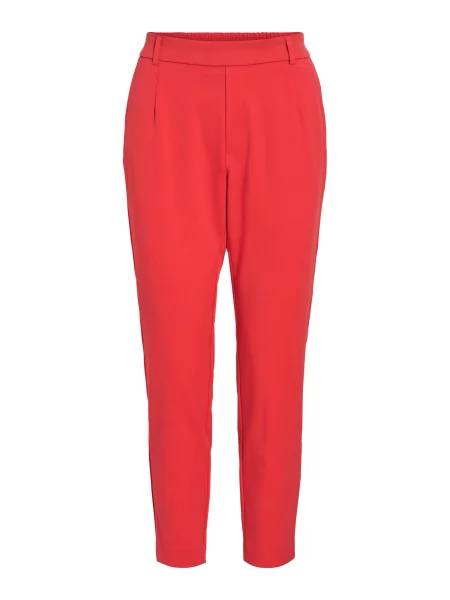 VILA Hlače z naborki VIVarone' rdeča