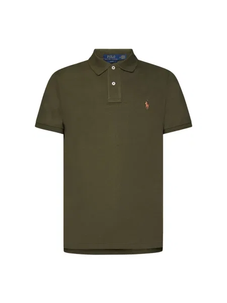 Lniana koszulka polo Polo Ralph Lauren z krótkim rękawem klasyczna zielona