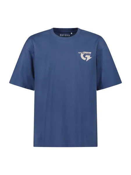 BLUE SEVEN Tricou albastru marin / deschis gri