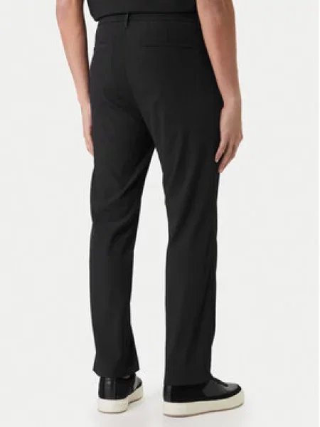 Calvin Klein Medžiaginės kelnės Straight Fit juoda
