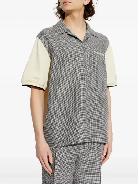 Къс тениска Dsquared2 с пепитена шарка