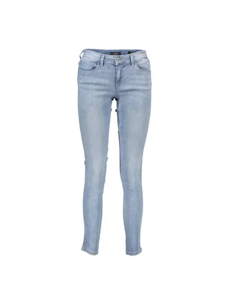 Skinny jeansy skinny Guess eleganckie niebieskie