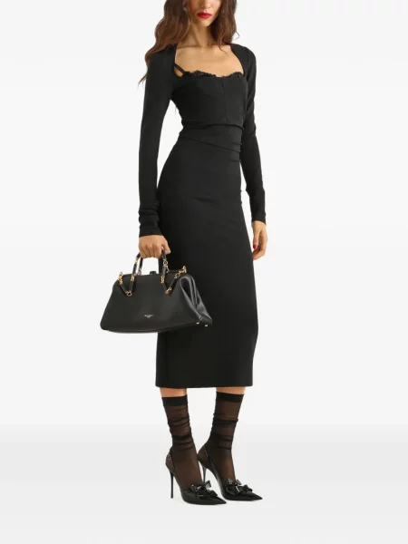Rochie tip creion Dolce & Gabbana din jerseu negru