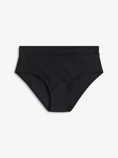 Lekko modelujące sylwetkę figi bikini z wysokim stanem czarne