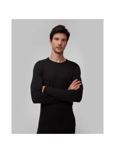 Pánský longsleeve termo tričko Icebreaker Oasis Crewe black černé