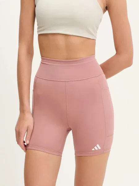 Къс панталон за бягане adidas Performance Own The Run с изчистен дизайн със стандартна талия оранжево