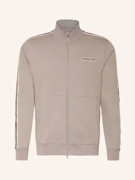 Emporio Armani Mikina Train Logo černošedá / krémová