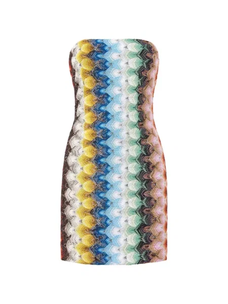 Rochie mini Missoni fără bretele de costum mini albastru