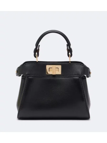 Top Fendi din piele negru