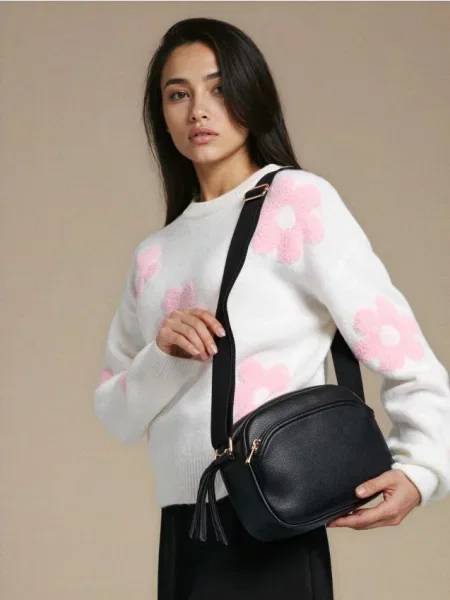 Crossbody-сумка з штучної шкіри чорний