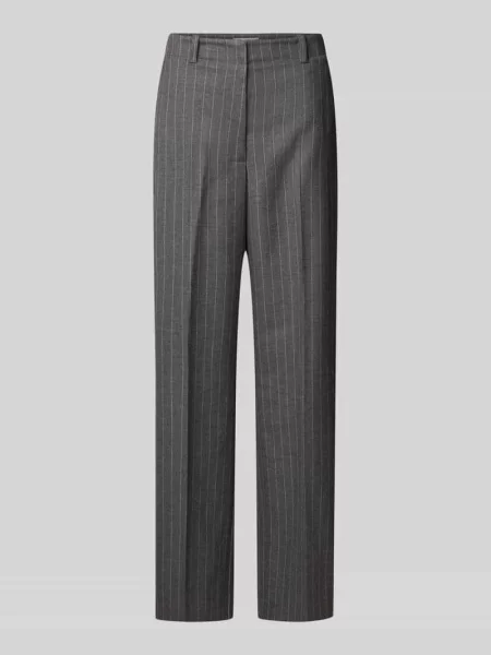 Tommy Hilfiger spodnie proste high waist szary