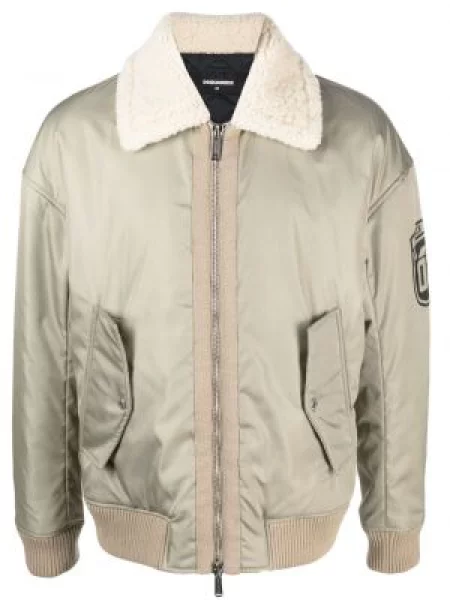 Geacă bomber Dsquared2 cu imagine verde