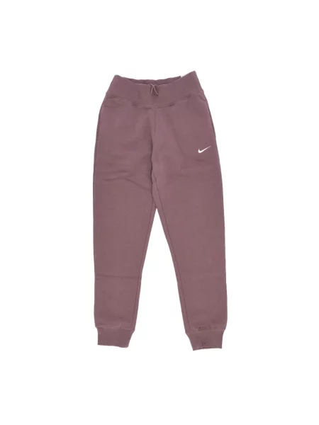 Joggery Nike polarowe z wysoką talią fioletowe