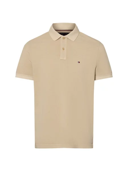 Tommy Hilfiger koszulka polo Mężczyźni jednolity XL beżowy