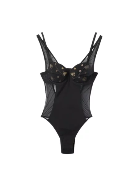Stroj jednoczęściowy Chiara Ferragni Collection czarny
