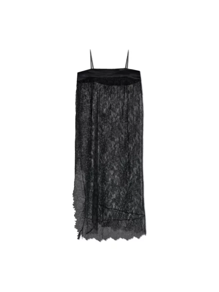 Sukienka Munthe koronkowa garniturowa czarna