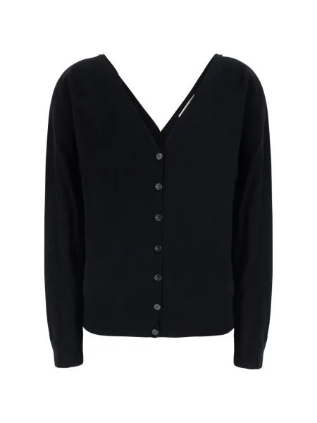 Cardigan Lisa Yang cu decolteu în V negru