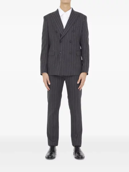 Pruhovaný oblekový oblek Tonello šedý