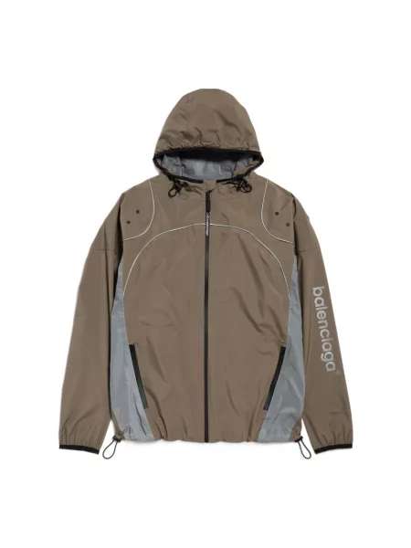 Lniana kurtka Balenciaga zielona