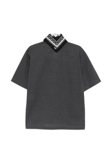 Tricou polo Kolor cu broderie gri