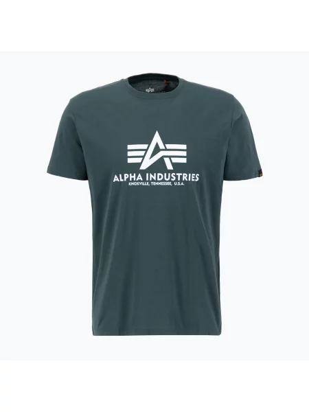 Tričko Alpha Industries Basic navy green zelené