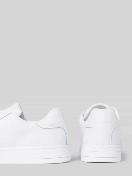 Sneakersy z naturalnej skóry model Action' Armani Exchange białe