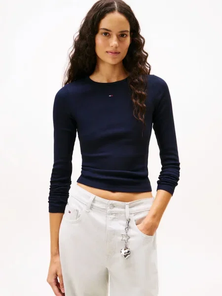 Tommy Jeans Majica azur bela