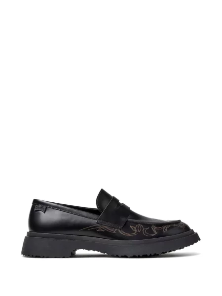 Pantofi loafer Camper cu broderie din piele negru