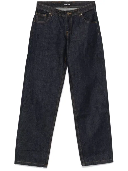 Jeansy Mainless z niską talią niebieskie