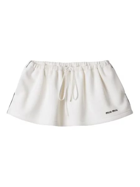 Mała mały spódnica mini Miu Miu z dżerseju biała