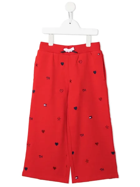 Spodnie dziecięce Tommy Hilfiger czerwone