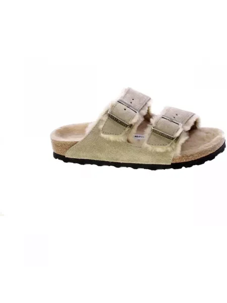 BIRKENSTOCK Arizona Shearling SL Narrow taupe színű flip-flopok. Méret: 37 EU bézs