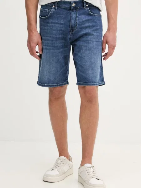 Karl Lagerfeld Σορτς ανδρικά ντένιμ KL-SCOT μπλε