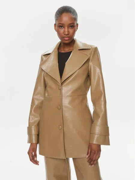 ROTATE Geacă din imitație de piele maro