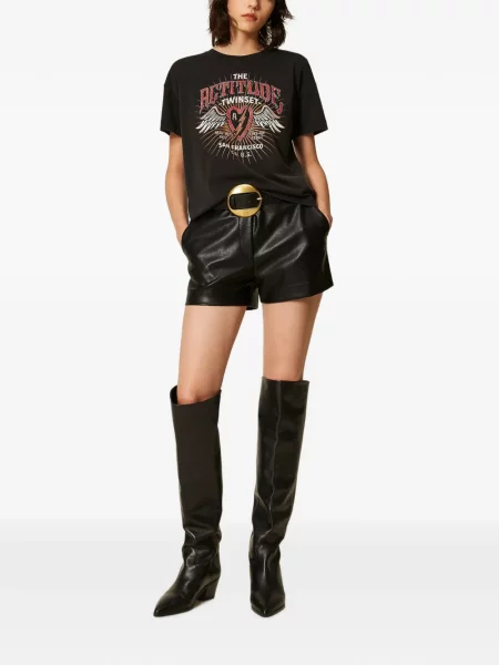 Tricou Twinset cu imagine negru