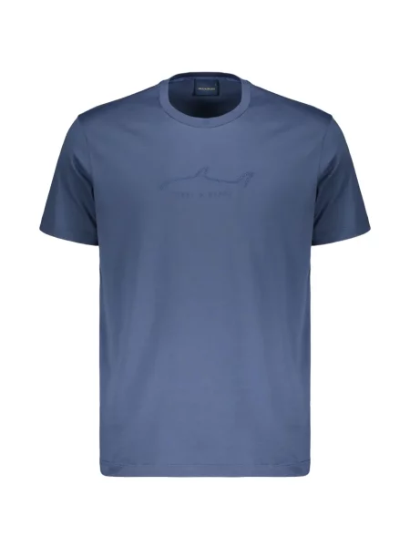 Tricou Paul & Shark cu broderie albastru