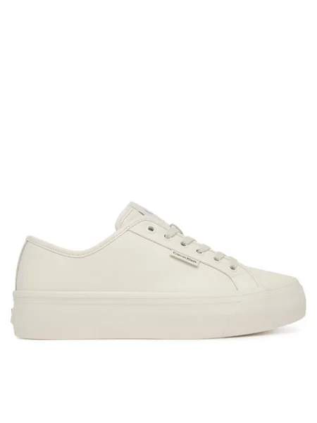 Calvin Klein Laisvalaikio batai Vulc Flatf Lace Up Lth balta