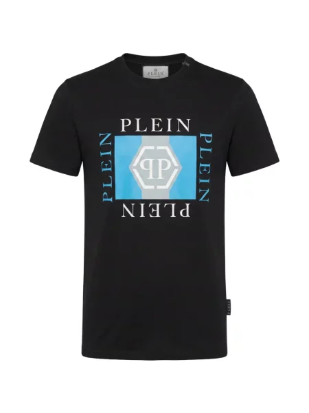 Tricou Philipp Plein din jerseu negru