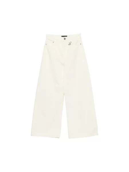 Szerokie jeansy Sportmax białe