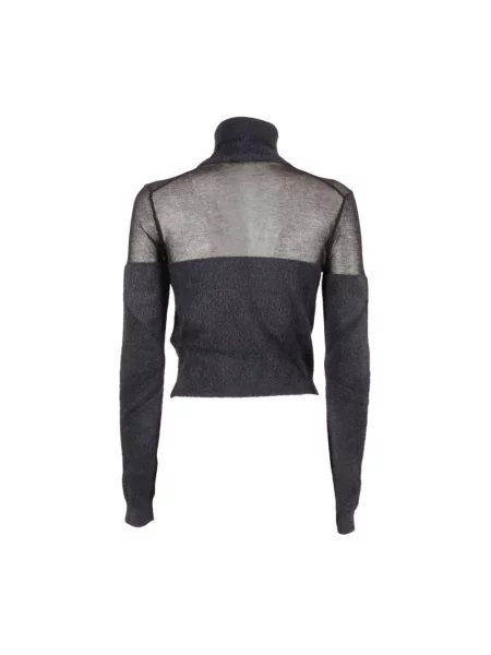 Sweter z golfem Elisabetta Franchi z logo do golfa czarny