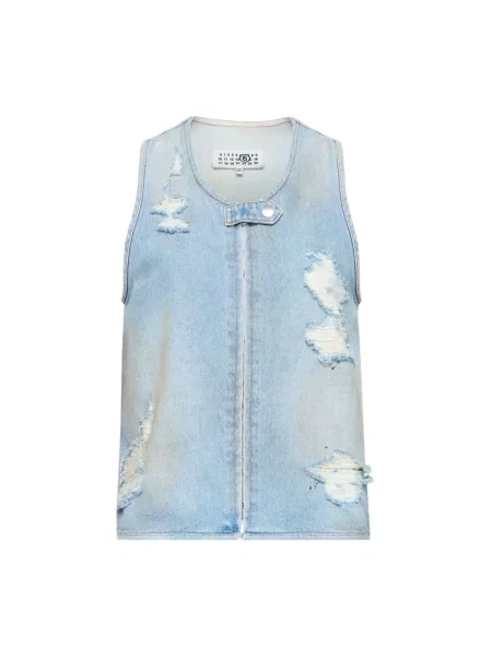 Top Mm6 Maison Margiela niebieski