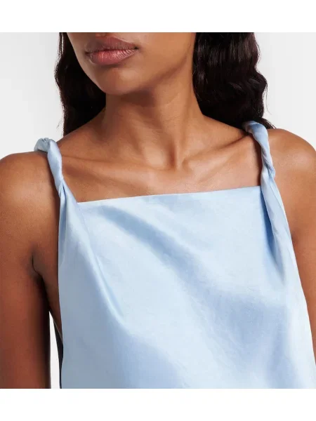 Rochie Polo Ralph Lauren din satin albastru