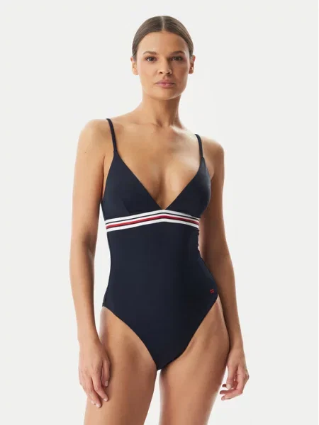 Tommy Hilfiger Maudymosi kostiumėlis Tamsiai mėlyna
