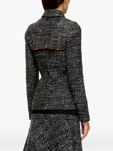 Geacă Diesel din tweed negru