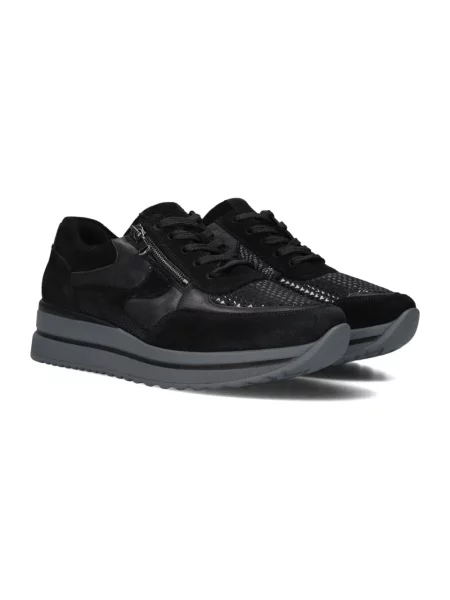 Sneakersy Waldläufer zamszowe czarne