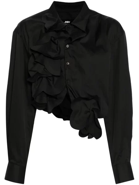Cămașă Jnby cu model floral negru