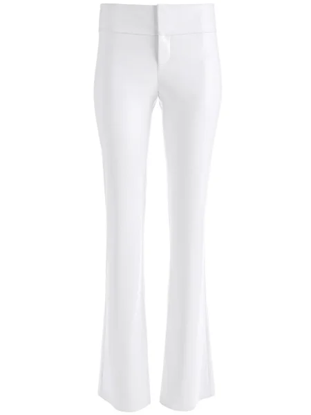 Pantaloni Alice+olivia din piele alb