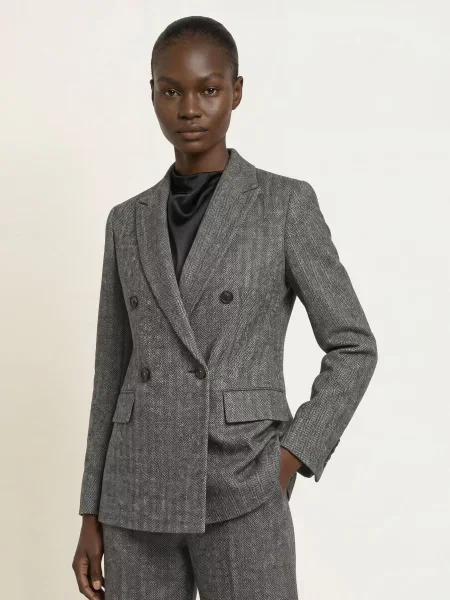 Max Mara Studio Blejzr Cresta černá bílá