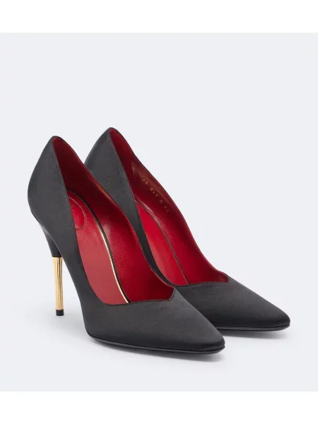 Pantofi cu toc Valentino Garavani din satin negru
